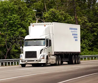 truck transporting wine bottles