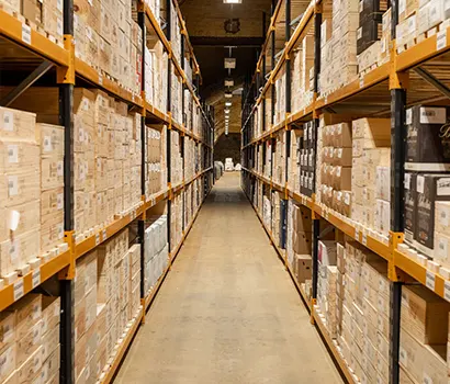 a warehouse for wine storage